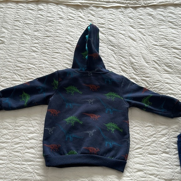 2T Baby boy toddler blue and green dinosaur pants hoodie, and long sleeve Tee - Picture 13 of 13